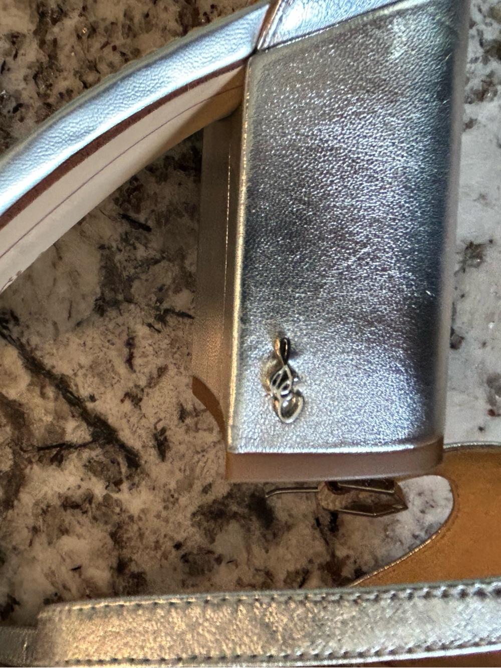 Sam Edelman Daniella Soft Silver Ankle-Strap Heels - Picture 7 of 9